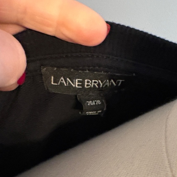 Lane Bryant size 26/28 Black crew sweatshirt with silver Studded Accents - Picture 2 of 4